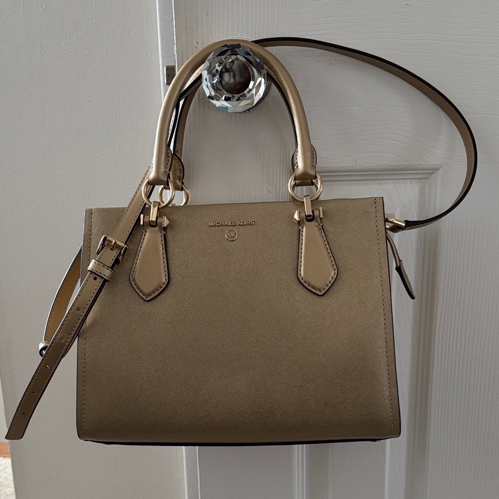 Michael Kors Gold Satchel Bag